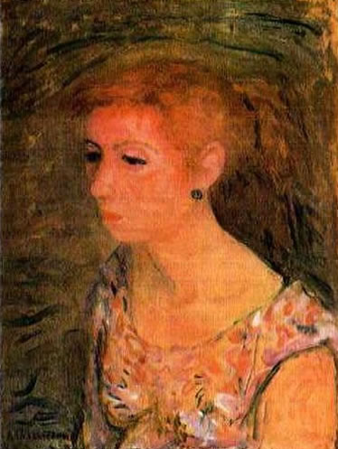 Figura, anni 40, olio, Roma, collezione privata